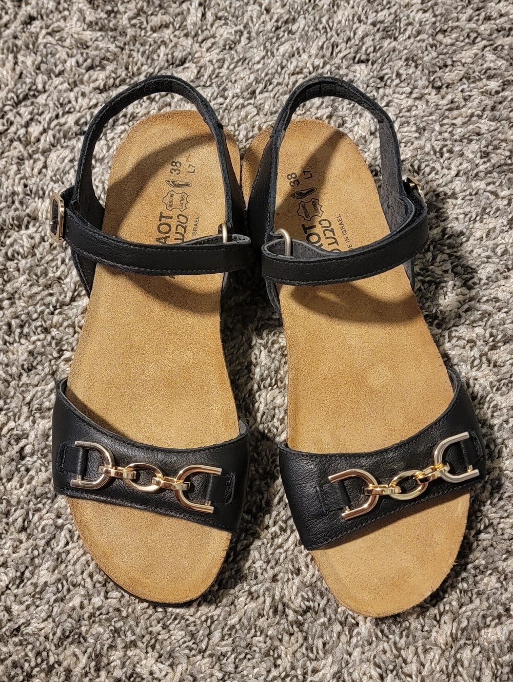 Naot Aubrey Wedge Sandal Womens 7/38 Black